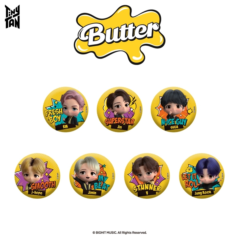 TinyTAN Butter OFFICIAL缶バッジ（7個入り1BOX） : BTS | HMV&BOOKS