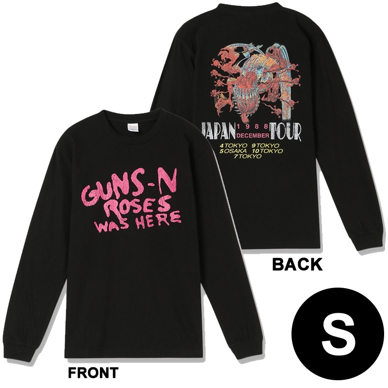 1988 Japan Tour ロングスリーブTシャツ（Black） サイズS : Guns N