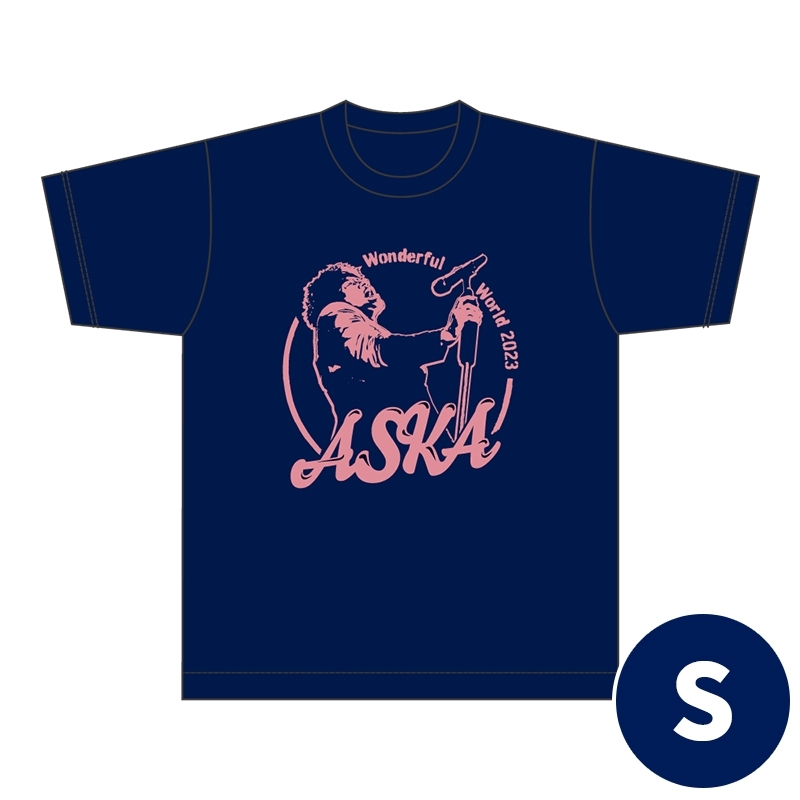 Tシャツ ネイビー Sサイズ/『Wonderful World 2023』 : ASKA