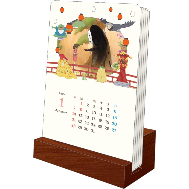 卓上 千と千尋の神隠し Kasanaru 2024 Calendar 卓上カレンダー2024年 