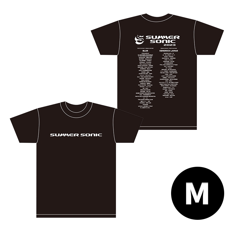 SummerSonic 2023 アーティストロゴラージュTシャツ 黒 サマソニ