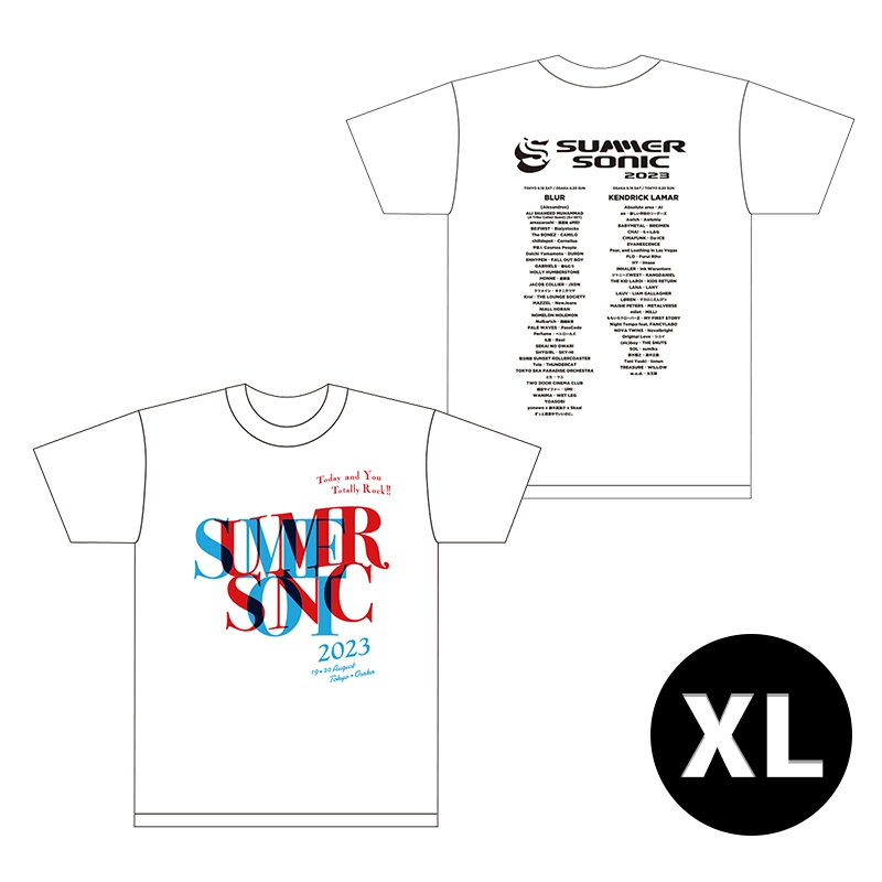 【希少XLサイズ】【新品】【B'z】　SUMMER SONIC　Tシャツ　　限定 限定 B'z×SUMMER SONIC 2019 Tシャツ XLサマソニ20周年 - メルカリ