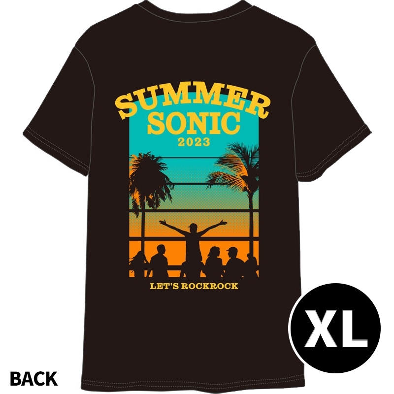 SUMMER SONIC × ROCK ROCK Tシャツ × Summer Sky （XL）ブラック ...