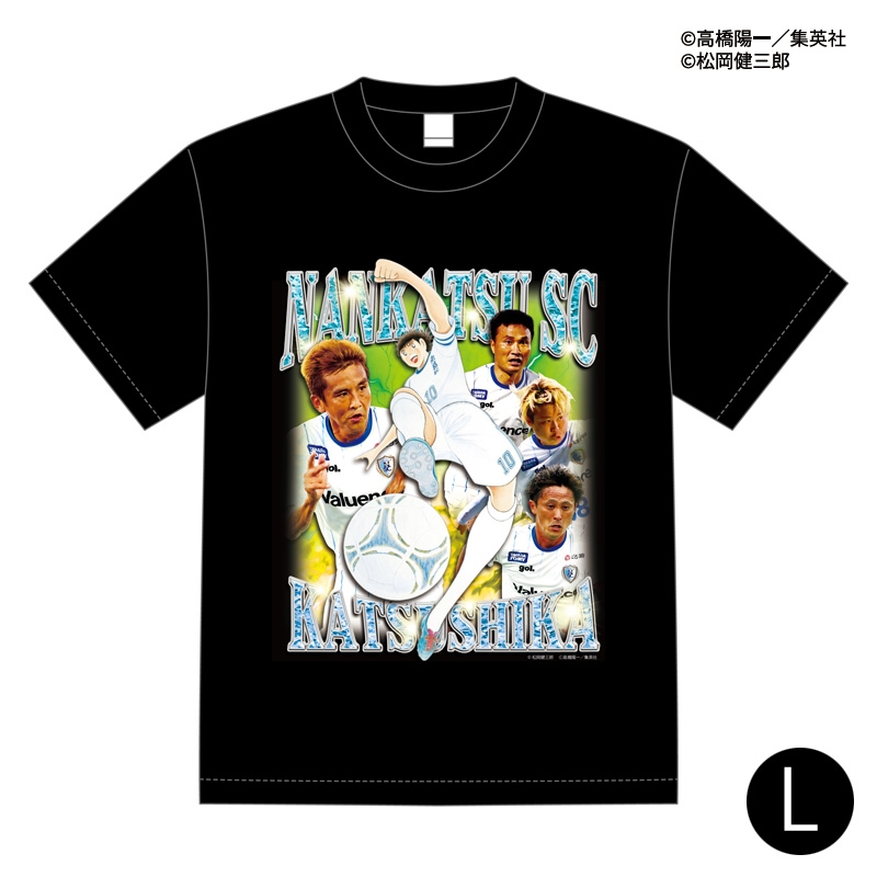 南葛SC公認 応援Tシャツ（KATSUSHIKAラップTデザイン）サイズL