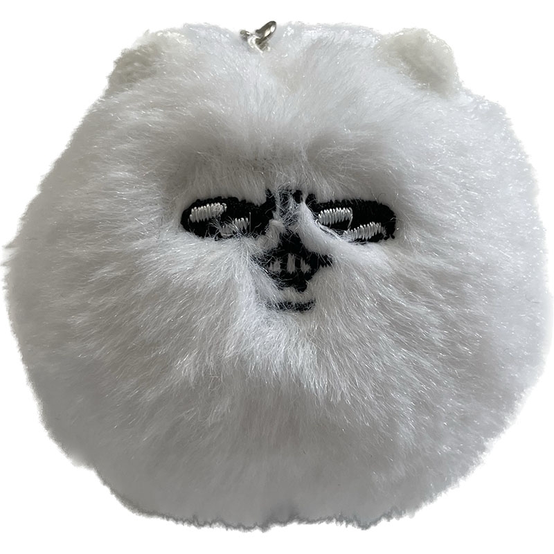 ぬいぐるみマスコットキーリング（しかめっ面） / 毛玉犬 : 毛玉犬