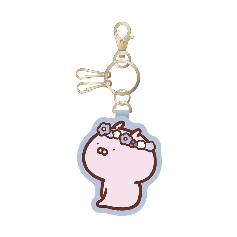 サガラ刺繍キーリング（うさこ）/ うさまらー感謝祭 ～うさまる