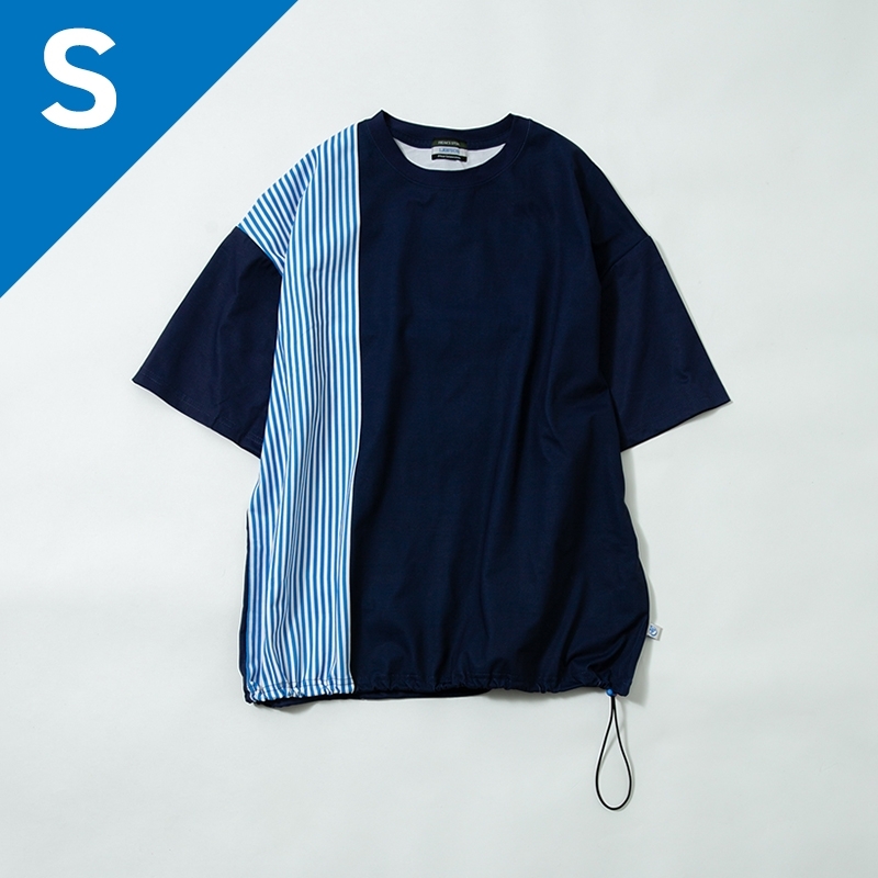 ok.soon ネイビー ストライプ Tシャツ　サイズ2 ブルーボーダートップス | ok.soon