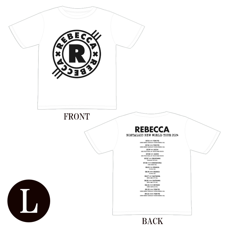 ロゴTシャツ White（L）/ REBECCA NOSTALGIC NEW WORLD TOUR 2024 : REBECCA（レベッカ） |  HMVu0026BOOKS online - AW15072898