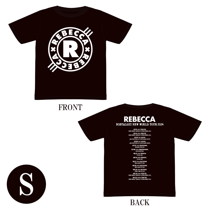 ロゴTシャツ Black（S） / REBECCA NOSTALGIC NEW WORLD TOUR 2024＜二次受注分＞ : REBECCA（ レベッカ） | HMV&BOOKS online - AW15127634