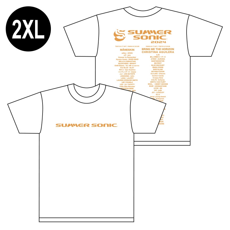 ロゴTシャツ［ホワイト］2XL : SUMMER SONIC | HMV&BOOKS online