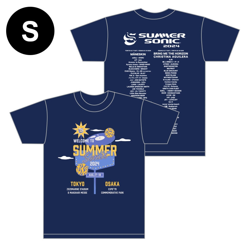 SUMMERSONICサマソニ1回目Tシャツ青【M】（小さめ） ビルボードTシャツ［メトロブルー］S : SUMMER SONIC | HMV&BOOKS