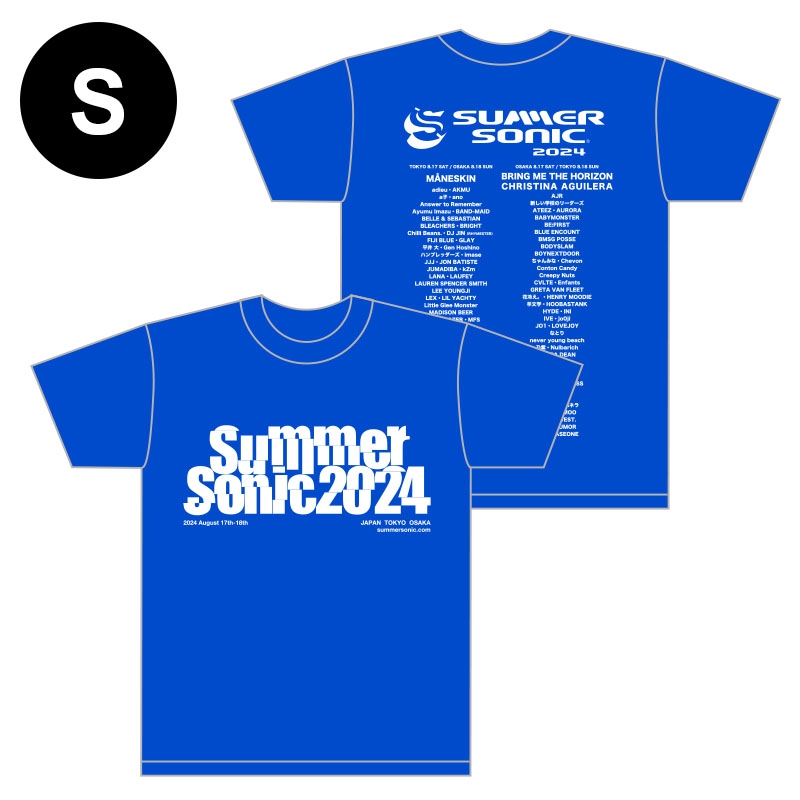 テキストTシャツ［ブルー］S : SUMMER SONIC | HMV&BOOKS online - SS24103T