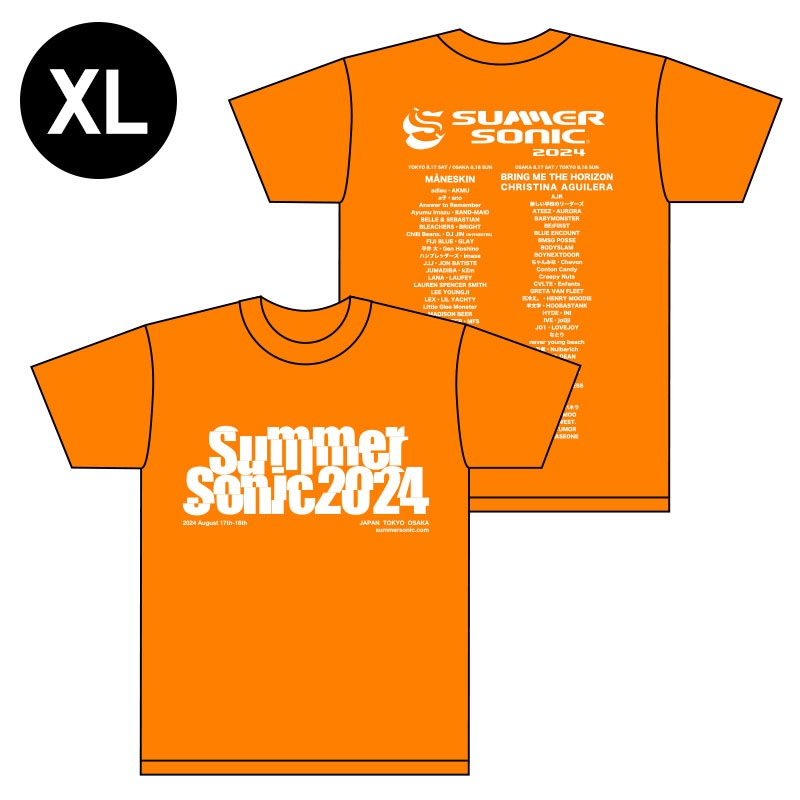 テキストTシャツ［オレンジ］XL : SUMMER SONIC | HMV&BOOKS online
