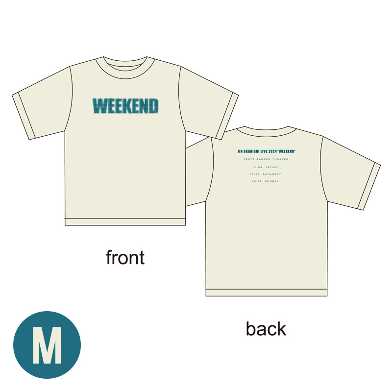 Tシャツ（M） / JIN AKANISHI LIVE 2024 “WEEKEND” : 赤西仁 (JIN AKANISHI) | HMV&BOOKS  online - 24JINA001