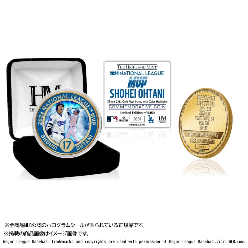 大谷翔平　2024NL MVP獲得記念ゴールドコイン ドジャース 大谷翔平 2024 NL MVP 受賞記念 ゴールドコイン