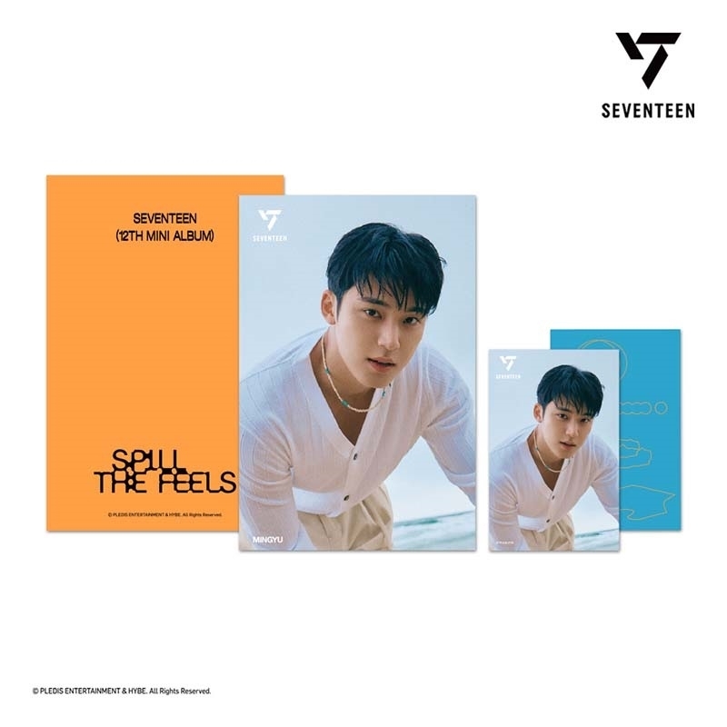 Spill the feels直筆サイン入り生写真 セブチミンギュ mingyu MINGYU SPILL THE FEELS SEVENTEEN CARAT ver. Weverse JAPAN