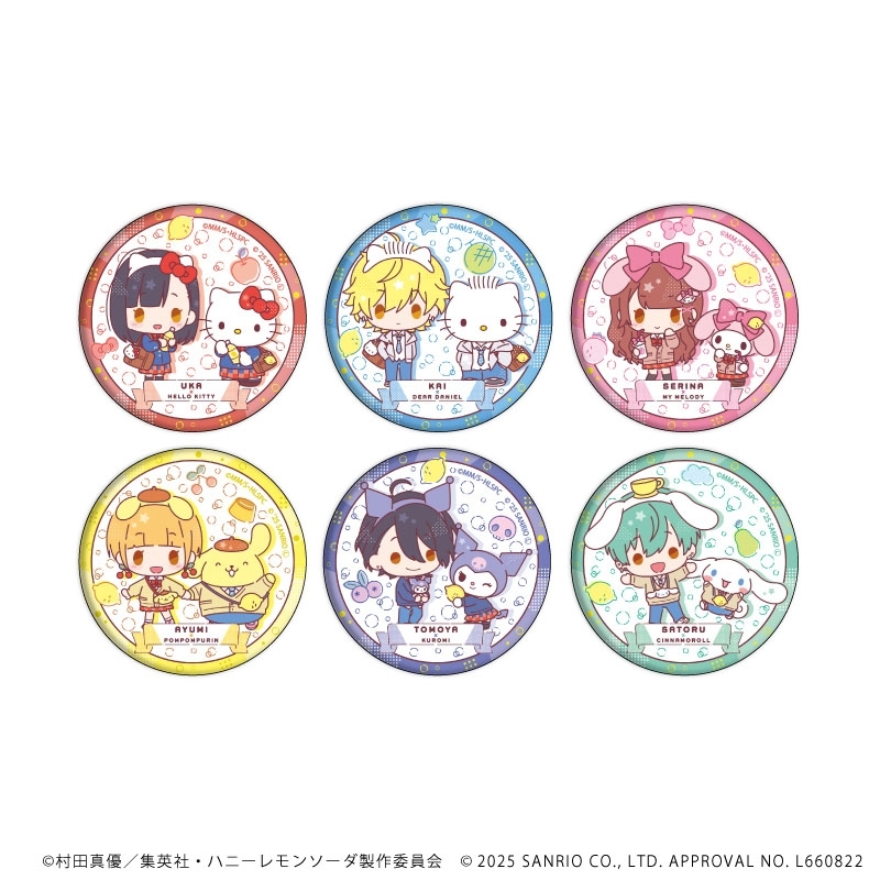 単品】缶バッジ ミニキャライラスト（全6種のうちランダム1個
