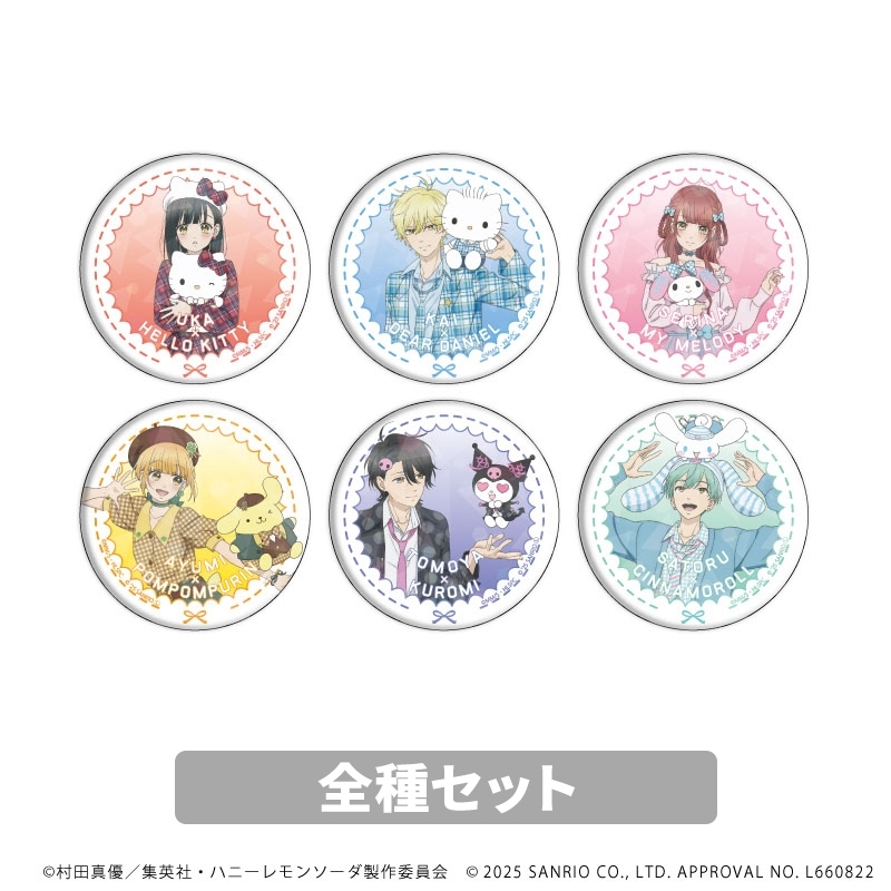 全種セット】ホログラム缶バッジ 等身イラスト（全6種）/ ハニー