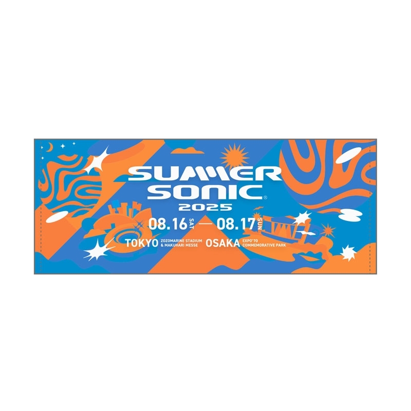 フェイスタオル メイン［ブルー×オレンジ］ : SUMMER SONIC