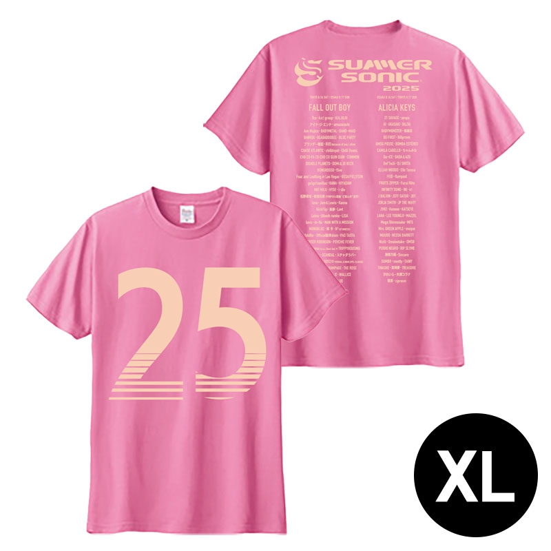 25 Tシャツ［ピンク］XL : SUMMER SONIC | HMV&BOOKS online