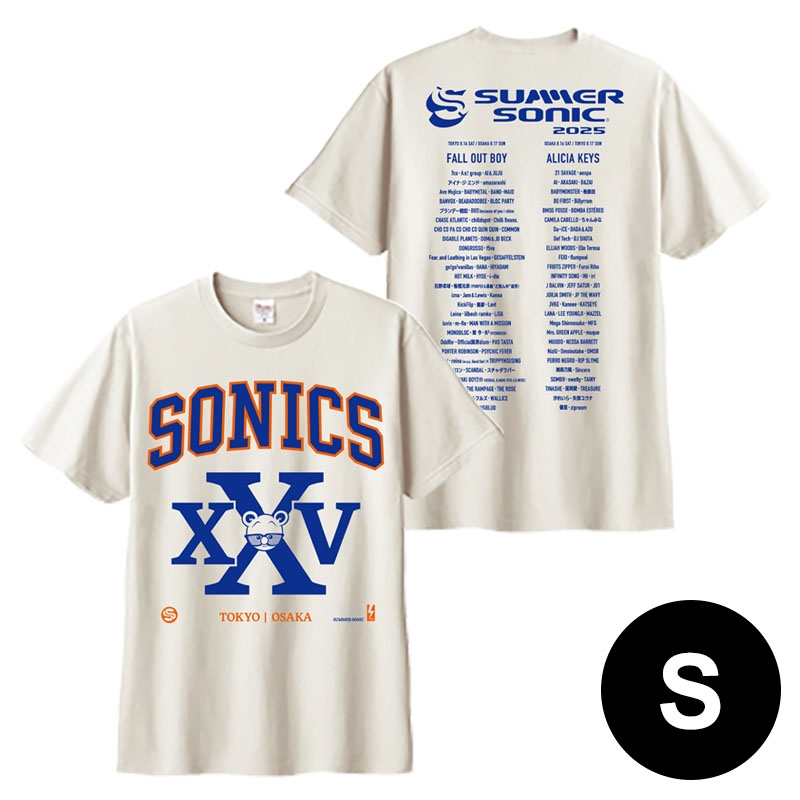 XXVカレッジベアーTシャツ［ソルト］S : SUMMER SONIC