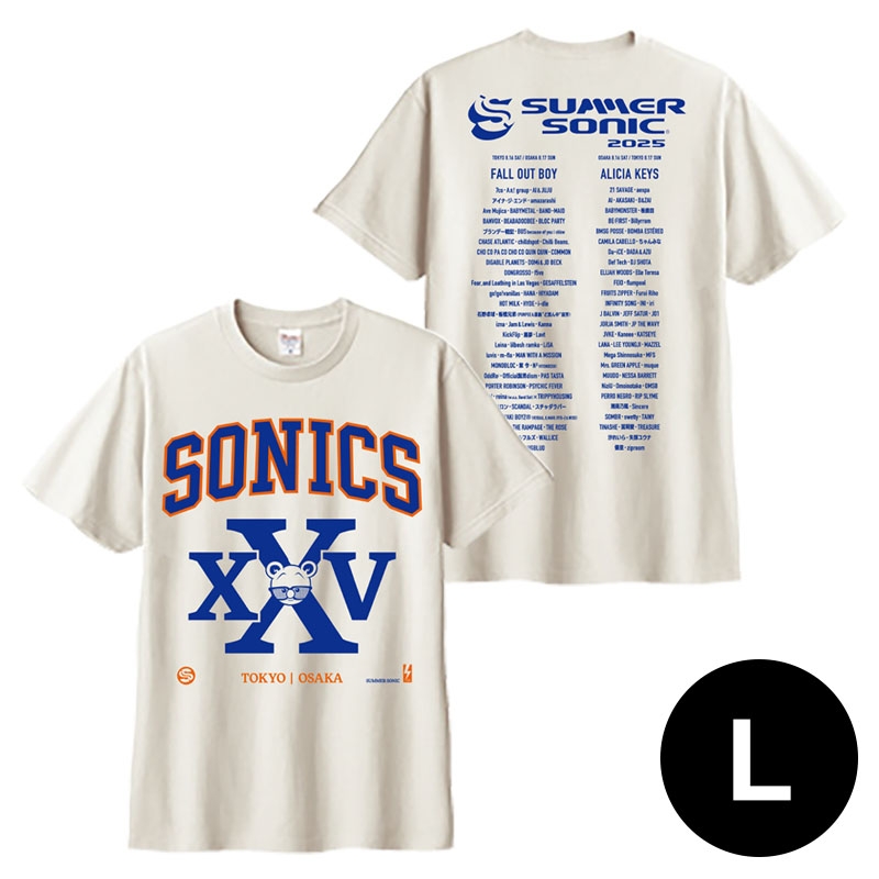 XXVカレッジベアーTシャツ［ソルト］L : SUMMER SONIC