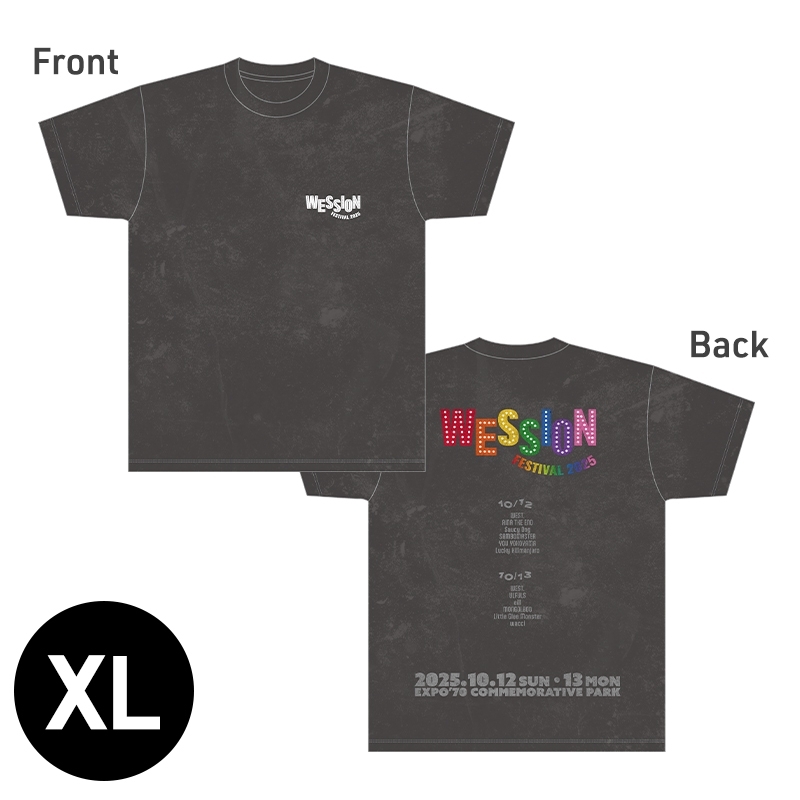ロゴTシャツ［チャコール］XLサイズ / WESSION FESTIVAL 2025