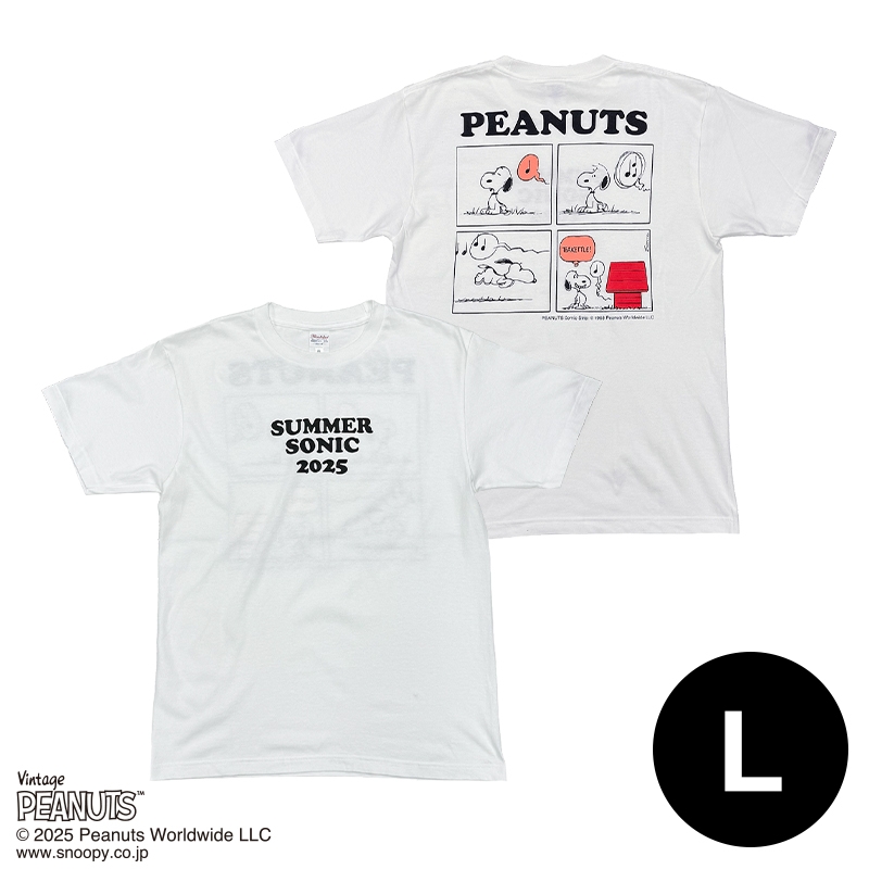 summer sonic 2025 スヌーピー Tシャツ SUMMER SONIC × PEANUTS Collaboration T-Shirt B［ホワイト］L