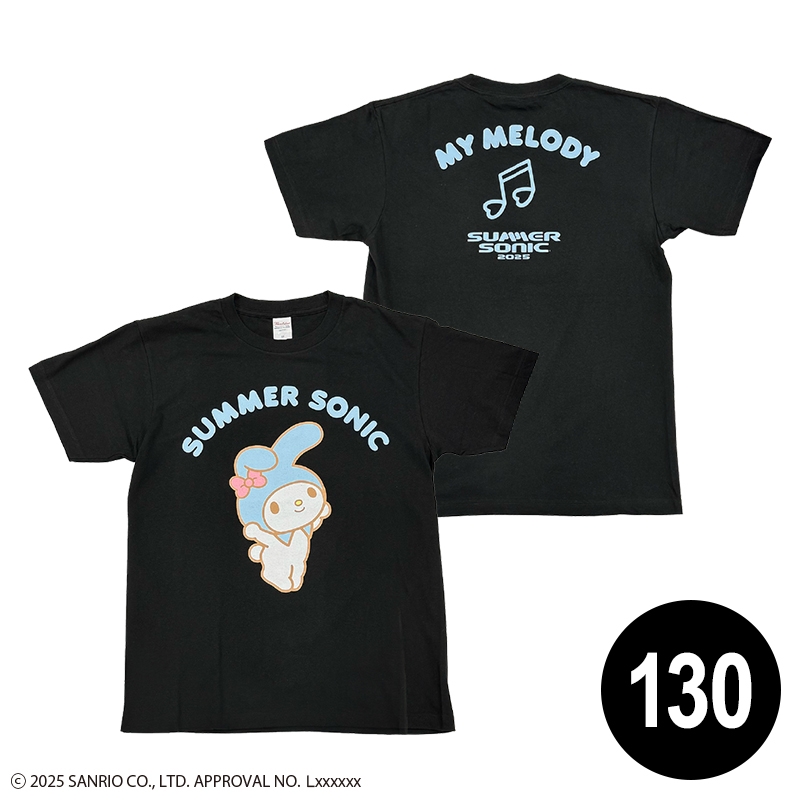 SUMMER SONIC × マイメロディ Collaboration T-Shirt［ブラック］130