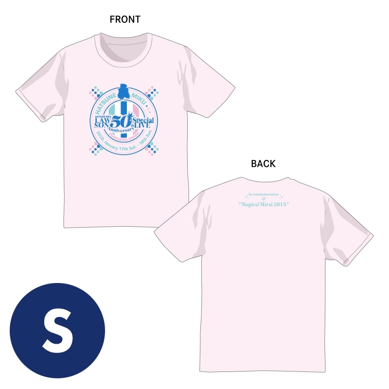オフィシャルTシャツ リバイバル ver.（S）/ 初音ミク LAWSON 50th