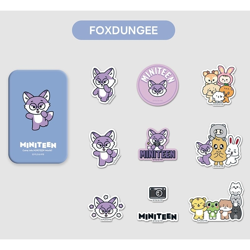MINITEEN TIN CASE STICKER SET (FOXDUNGEE / WONWOO) : MINITEEN