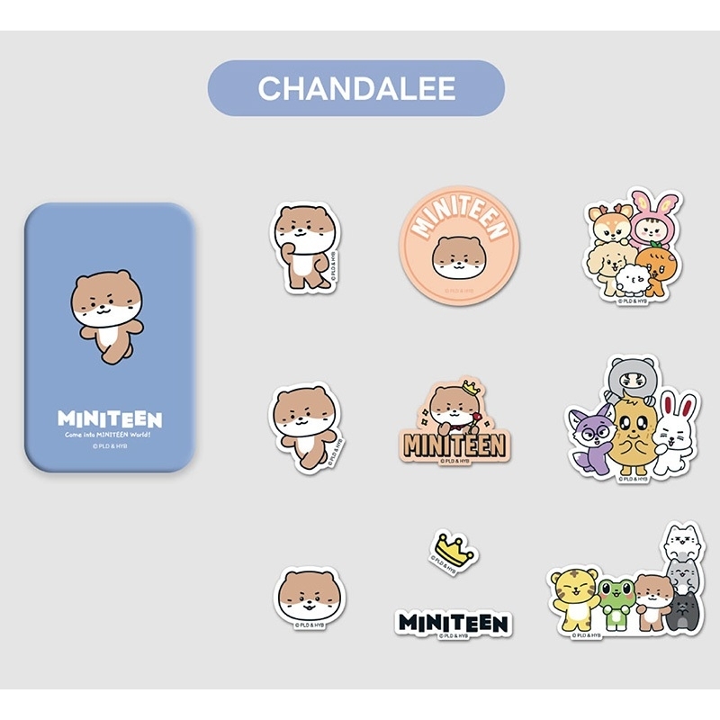 MINITEEN TIN CASE STICKER SET (CHANDALEE / DINO) : MINITEEN