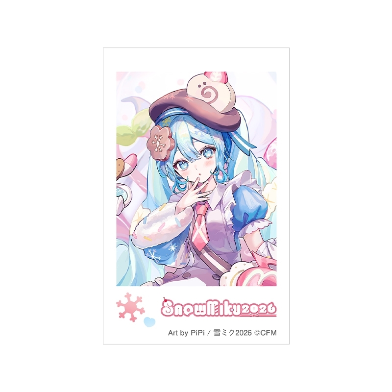 チェキプリント 雪ミク Art by PiPi / SNOW MIKU 2026 : 初音ミク