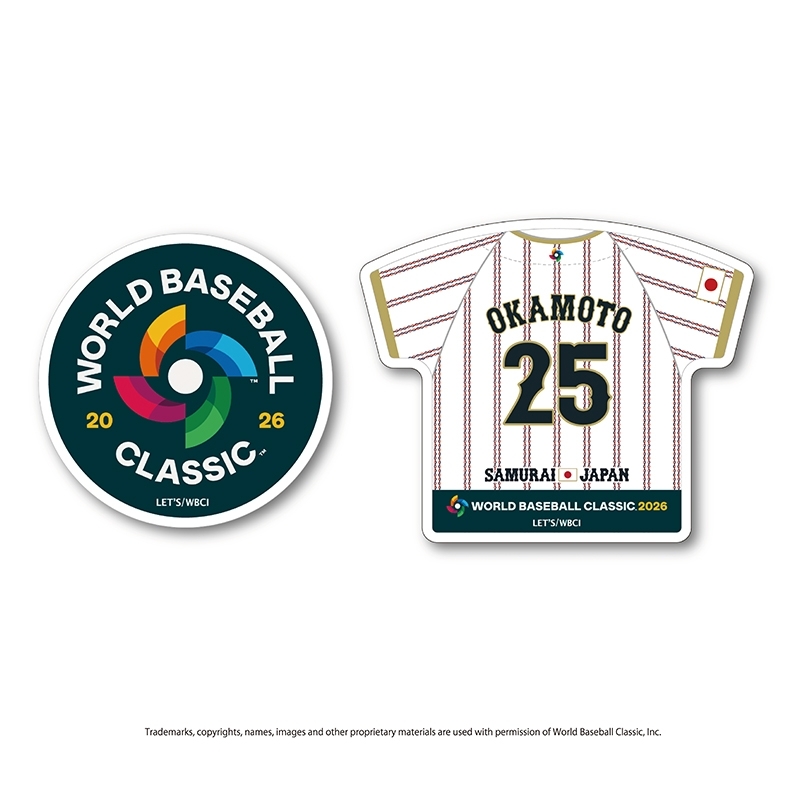 岡本 和真 WORLD BASEBALL CLASSIC ユニフォーム型クリップマグネット