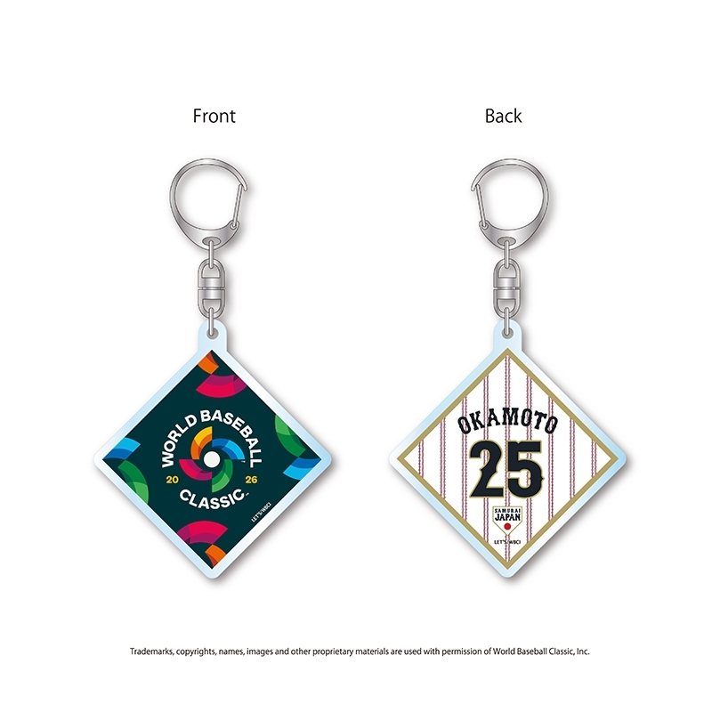 岡本 和真 WORLD BASEBALL CLASSIC アクリルキーチェーン（正方形 