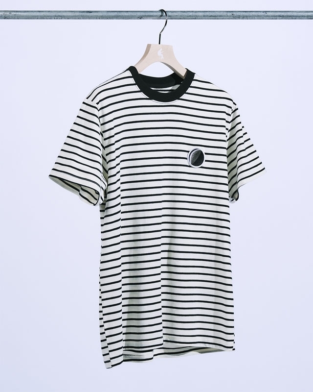 [新品未開封] モノクロワッペンボーダーT XL ホワイト×ブラック 小沢健二 モノクロワッペンボーダーT《ホワイト×ブラック》XLサイズ : 小沢健二