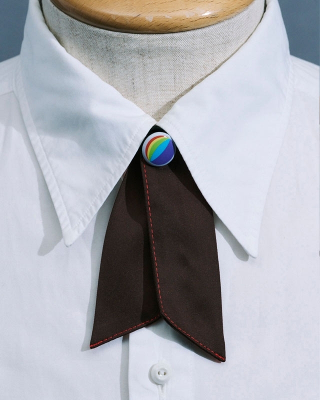 クロスタイ（ラペルピンセット）《ダークブラウン》 : 小沢健二