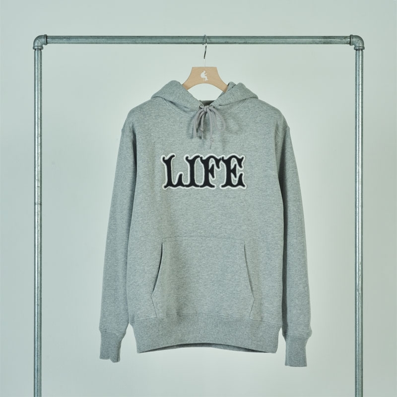小沢健二　LIFEフッディー ホワイト Sサイズ LIFEフッディー グレー×ホワイト×ブラック Sサイズ : 小沢健二