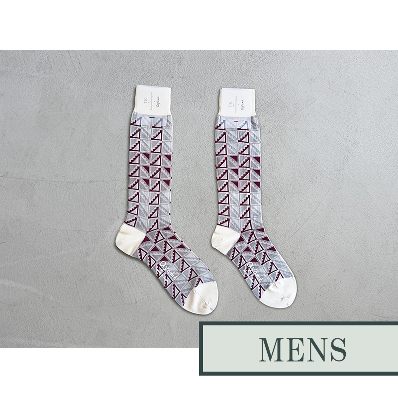 Ayame×TK Flags Guitar Socks［Cream Greige / MENS］ : TK from 凛