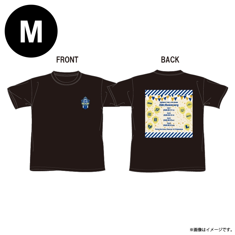 EBiDAN LIVE Tシャツ　黒　白　Mサイズ T-shirt Black（M）/ EBiDAN THE LIVE 2026 15th Anniversary : EBiDAN