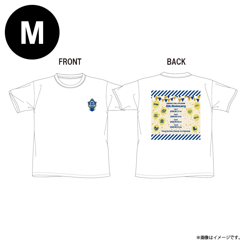 EBiDAN LIVE Tシャツ　黒　白　Mサイズ T-shirt White（M）/ EBiDAN THE LIVE 2026 15th Anniversary : EBiDAN