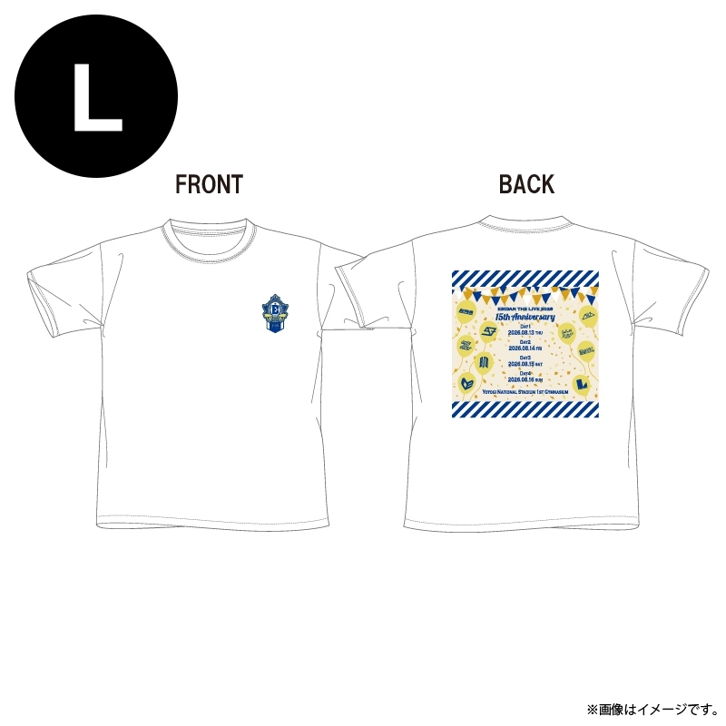 EBIDAN the Live 202615th Tシャツ T-shirt White（L）/ EBiDAN THE LIVE 2026 15th Anniversary : EBiDAN
