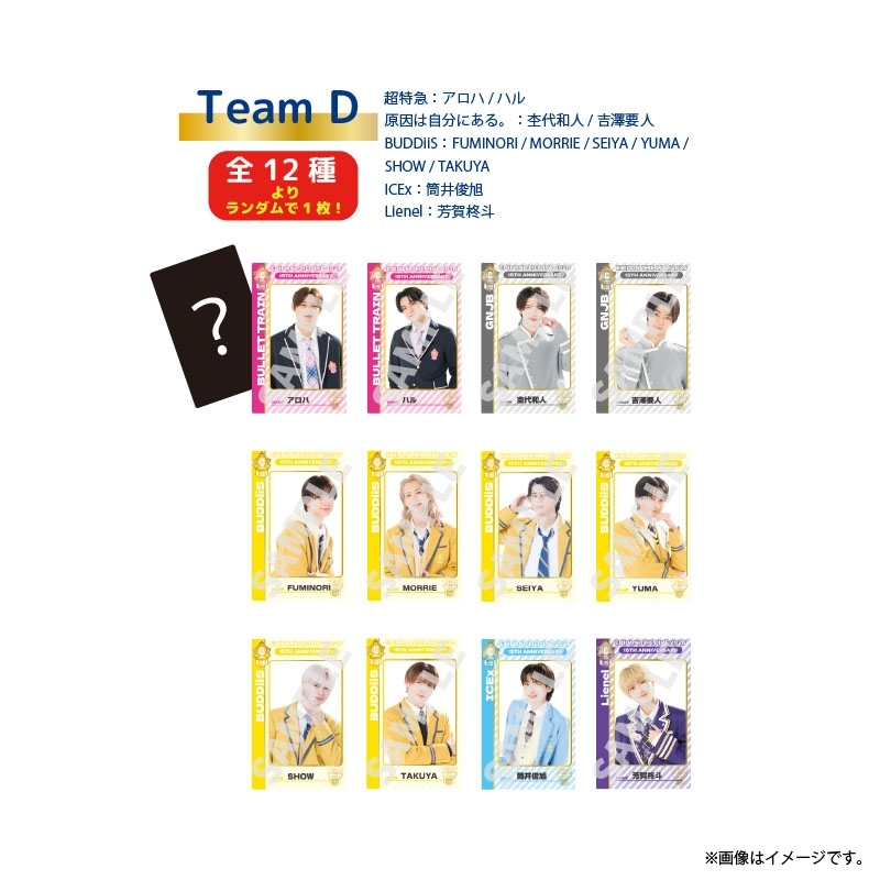 Random Double Sided Card Team D（全12種よりランダムで1枚入り