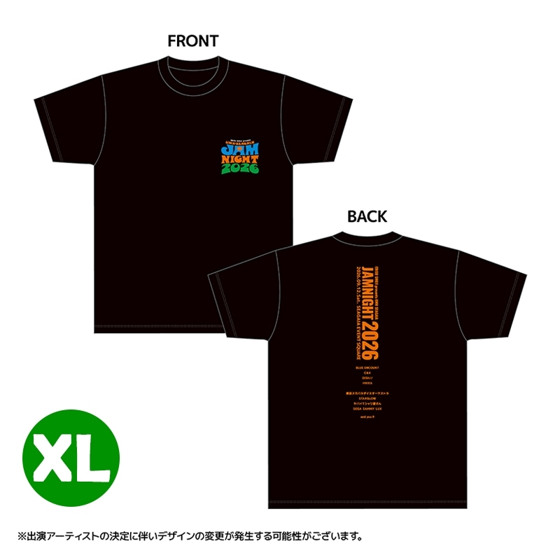 Tシャツ（黒）XLサイズ / JAMNIGHT 2026 : JAM NIGHT 2026 | HMV&BOOKS