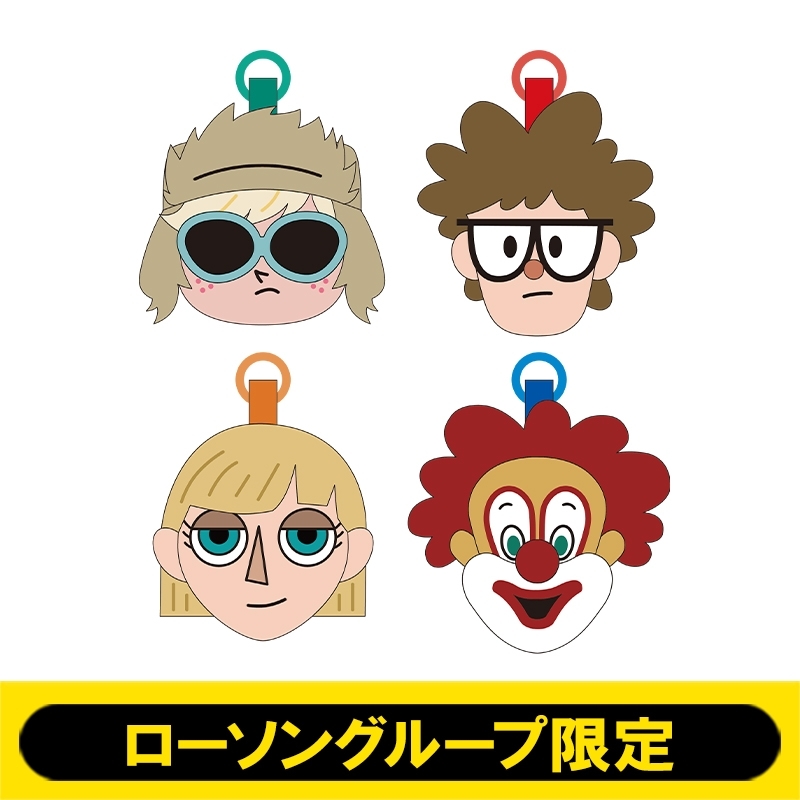 フェイスマスコットキーホルダー 4種セット【ローソングループ限定