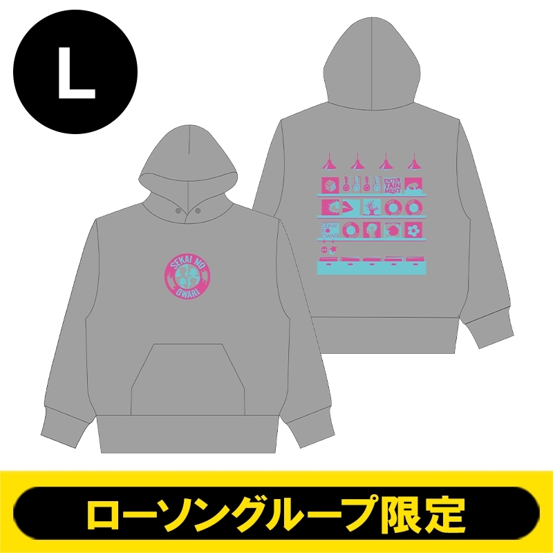 パーカー グレー（L）【ローソングループ限定】 : SEKAI NO OWARI