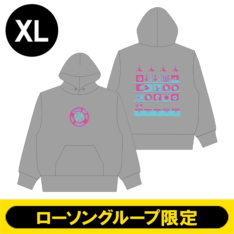 パーカー グレー（XL）【ローソングループ限定】 : SEKAI NO OWARI