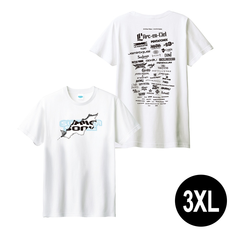 新品 Lサイズ サマソニ2026 アーティストロゴコラージュTシャツ アーティストロゴコラージュTシャツ(Tokyo 8.16 / Osaka 8.14