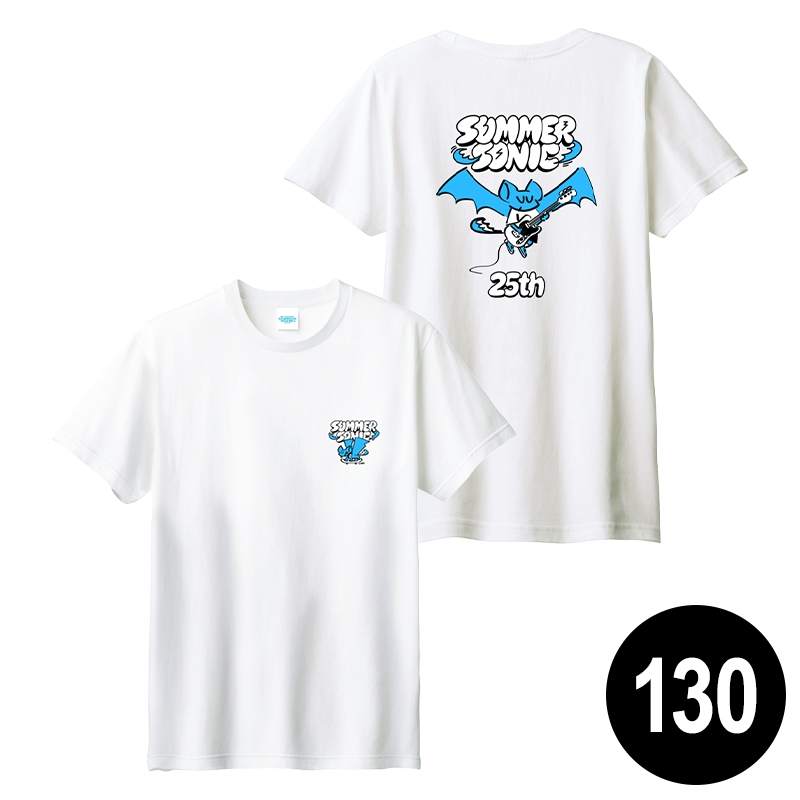 スケータージョン★サマーソニック★コラボ★Tシャツ★ソニックバット★限定 SUMMER SONIC × Skater JOHN Tシャツ (ソニックバット)［ホワイト］130
