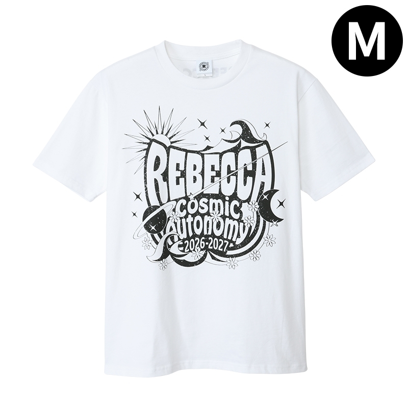 REBECCAレベッカ ロゴTシャツ ロゴタオル　ライブT ツアーグッズ ビンテージロゴTシャツ 【Mサイズ】 WHITE : REBECCA（レベッカ